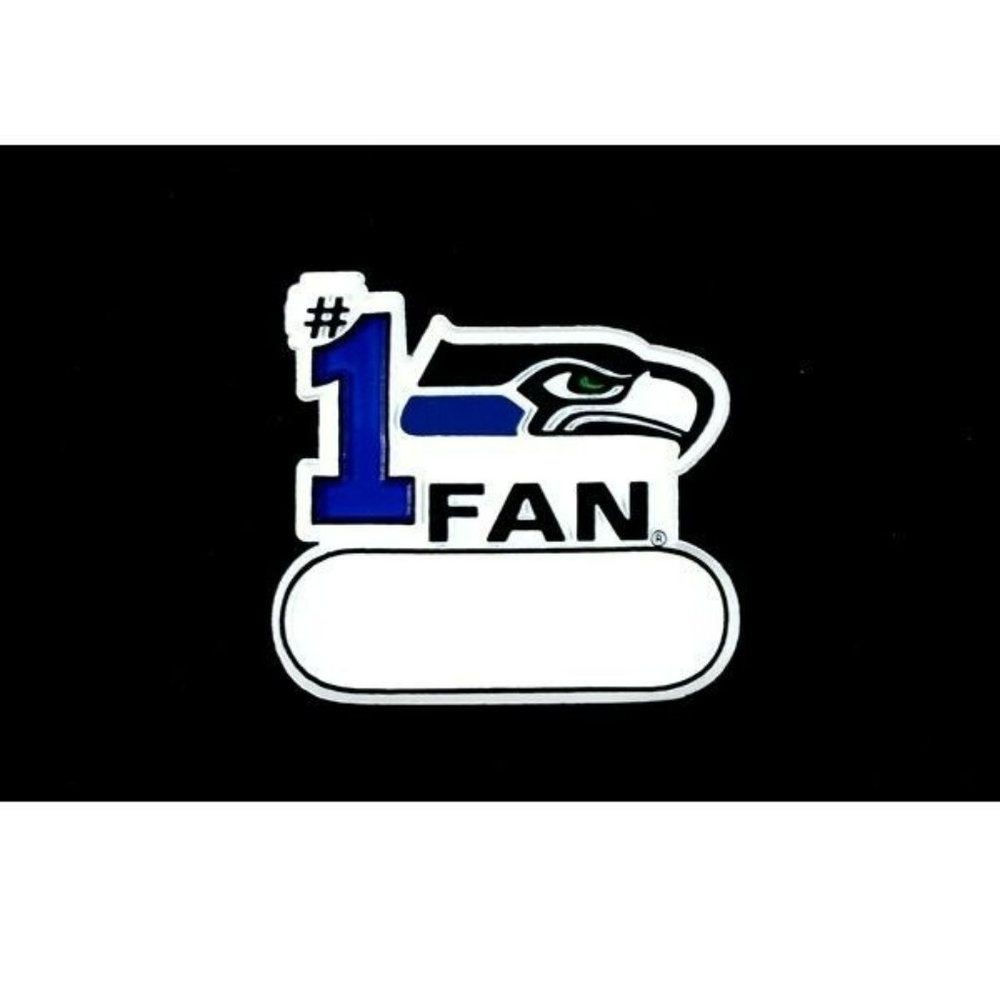 SEATTLE SEAHAWKS #1 FAN MAGNET #1 SEAHAWKS FAN SIZE: 3 BY 3 NEW